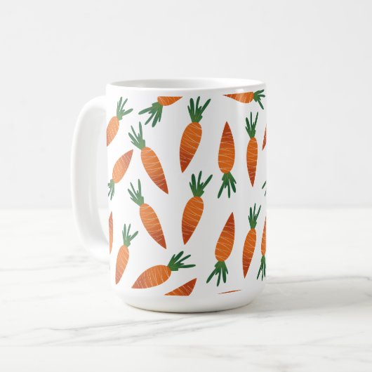 Funny Carrots Coffee Mok (Voorkant links)