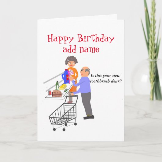 Funny Carte Anniversaire entièrement personnalisab (Devant)