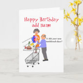 Funny Carte Anniversaire entièrement personnalisab (Fleur jaune)