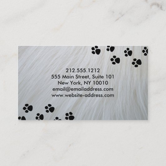 Funny Carte de visite de marche chien (Dos)