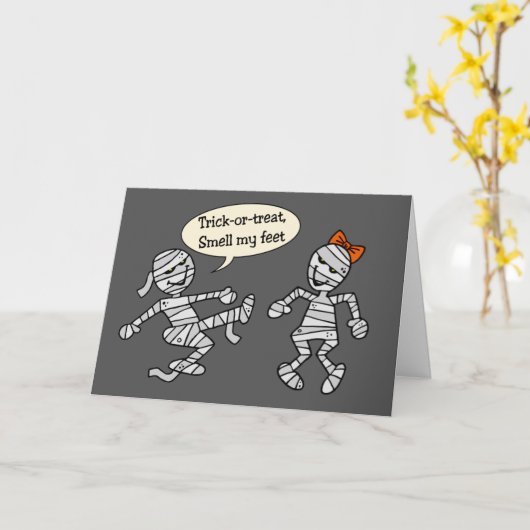 Funny Carte Halloween (Fleur jaune)