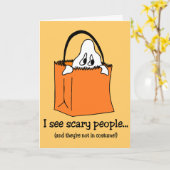 Funny Carte Halloween (Fleur jaune)