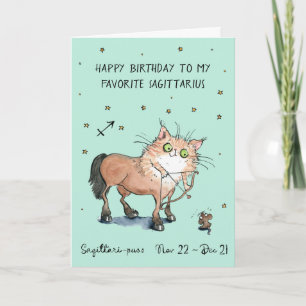 Funny Carte Scorpio Zodiac Chat Étoile signe horos