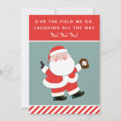 Funny Cartes de fin de année de Noël de baseball (Devant)