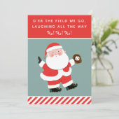 Funny Cartes de fin de année de Noël de baseball (Debout devant)