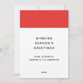 Funny Cartes de fin de année de Noël de baseball (Dos)