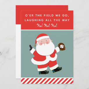 Funny Cartes de fin de année de Noël de baseball