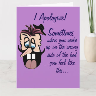Funny Cartoon Apology  Kaart