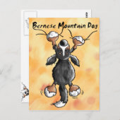 Funny Cartoon Bernese Mountain Dog Briefkaart (Voorkant / Achterkant)