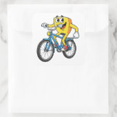 Funny Cartoon Bicycle Riding Character Sticker (Sac)