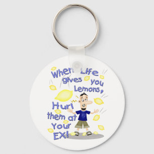 Funny Cartoon breekt uit Sleutelhanger