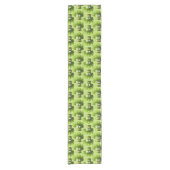 Funny Cartoon Broccoli Pattern Korte Tafelloper (Voorkant)