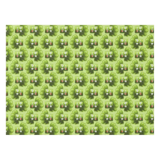 Funny Cartoon Broccoli Pattern Tablecloth Tafelkleed (Voorkant (Horizontaal))