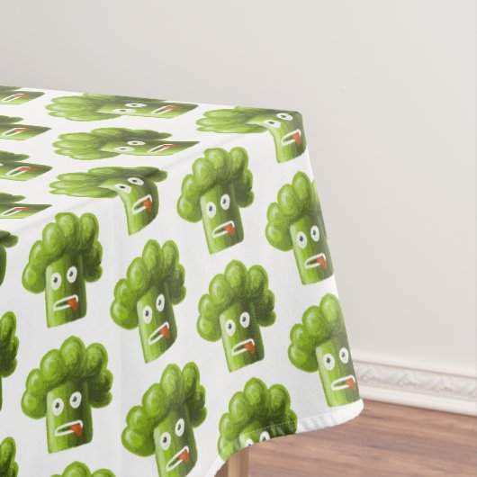 Funny Cartoon Broccoli Pattern Tafelkleed (Voorbeeld)