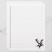 Funny Cartoon Cat Lined Pet Letterhead (Voorkant / Achterkant)