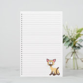 Funny Cartoon Cat Lined Pet Stationery Briefpapier (Staand voorkant)