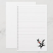 Funny Cartoon Cat Lined Pet Stationery Briefpapier (Voorkant / Achterkant)