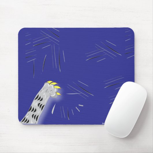 Funny Cartoon Cat Scratch Paw Fun Design Muismat (Met muis)