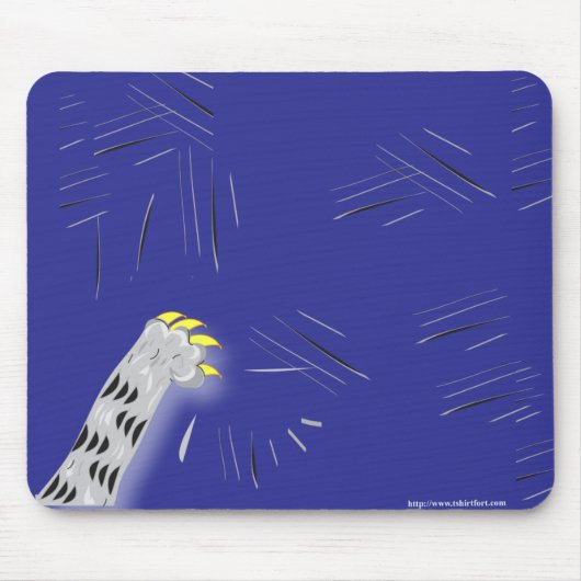 Funny Cartoon Cat Scratch Paw Fun Design Muismat (Voorkant)