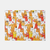 Funny Cartoon Cats Group Doodle Deurmat (Voorkant)