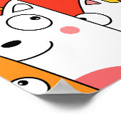 Funny Cartoon Cats Group Doodle Poster (Hoek)