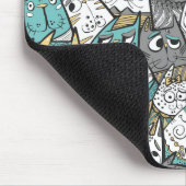 Funny Cartoon Cats Muismat (Hoek)