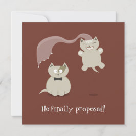 Funny Cartoon Cats Save the Date Notice