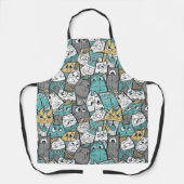 Funny Cartoon Cats Schort (Voorkant)