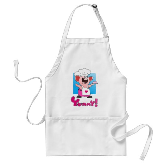 Funny Cartoon Chef Apron | Funny Pig Chef Apron Standaard Schort (Voorkant)