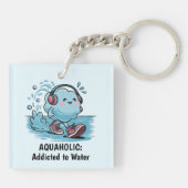 Funny Cartoon Cloud Sleutelhanger (Achterkant)