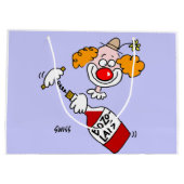 Funny Cartoon Clown openingsfles wijn Large Cadeauzakje (Achterkant)