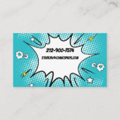 Funny Cartoon Comic Art Bright Visitekaartje (Achterkant)