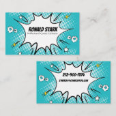 Funny Cartoon Comic Art Bright Visitekaartje (Voorkant / Achterkant)