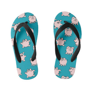 Funny Cartoon Comics Pig Kies Kleurenblok Kinder Teenslippers