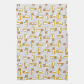 Funny Cartoon Corgi Pattern Theedoek (Verticaal)