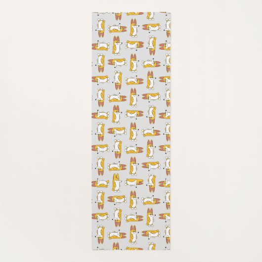 Funny Cartoon Corgi Pattern Yogamat (Achterkant)