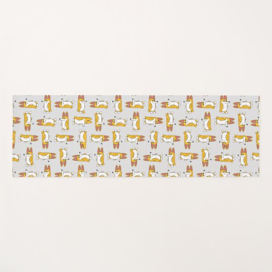 Funny Cartoon Corgi Pattern Yogamat (Voorkant (horizontaal))