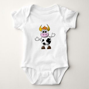 Funny Cartoon Cow Romper