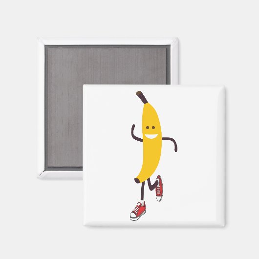 Funny Cartoon die Banana exploiteert Magneet (Voorkant / Achterkant)
