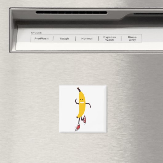 Funny Cartoon die Banana exploiteert Magneet (Insitu (Vaatwasser))