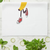 Funny Cartoon die Banana exploiteert Theedoek (Gevouwen)