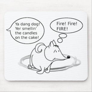 Funny Cartoon Dog Birthday Muismat