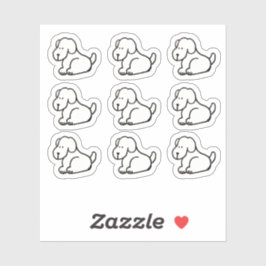 Funny Cartoon Dog Custom-Cut Vinyl Stickers