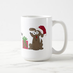 Funny Cartoon Dog met Gezegde Koffiemok