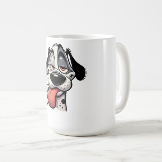 funny cartoon dog mug with tongue out (Devant droit)