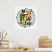 FUNNY CARTOON DONKEY HEE HAW POSTER (Keuken)