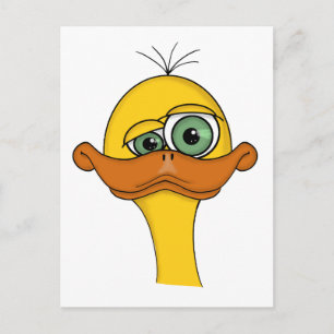 Funny Cartoon Duck Aankondigingskaart