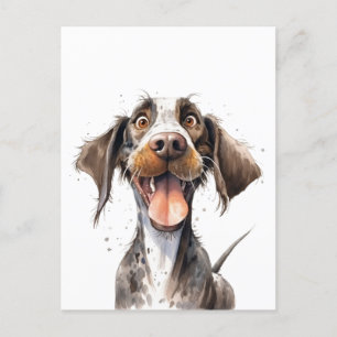 Funny Cartoon Duitse Pointer Dog Briefkaart