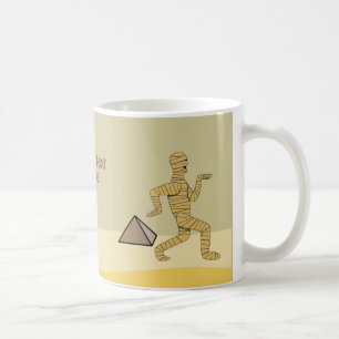 Funny Cartoon Egyptian Mummy Pyramids Custom Koffiemok