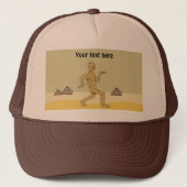 Funny Cartoon Egyptian Mummy Pyramids Custom Trucker Pet (Voorkant)